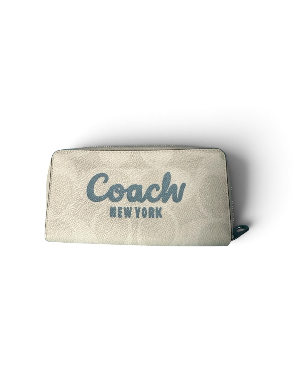 Coach long Zip Around Wallet in Signature Canvas **missing wrist strap**